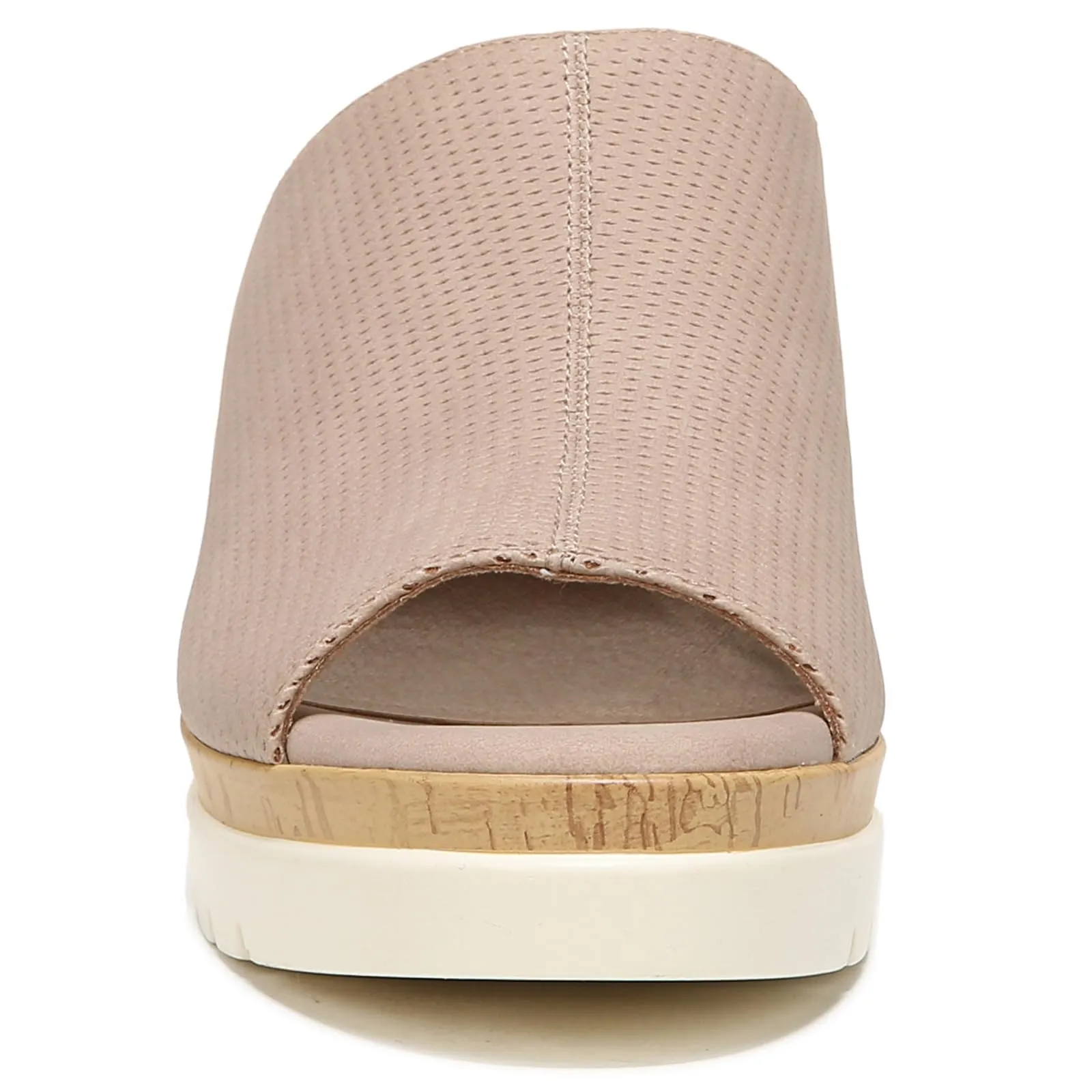 Naturalizer SOUL Women's Goodtimes Mule Slip On Wedge Sandal Light Taupe Suede 8M