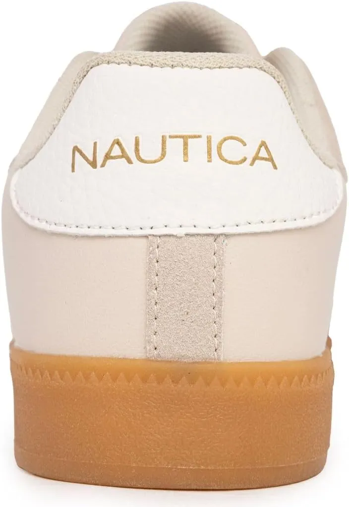 Nautica Women’s Lace-Up Fashion Sneakers – Low-Top Casual Walking & Tennis Shoes with Platform or Regular Heel