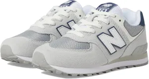 New Balance Kids 574 V1 70s Racing Lace-up Sneaker, Brighton Grey/Nb Navy, 12 US Unisex Little
