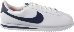 Nike Cortez Basic SL Grade School Lifestyle Shoes (White/Neutral Indigo) (904764-106, Blue/White)