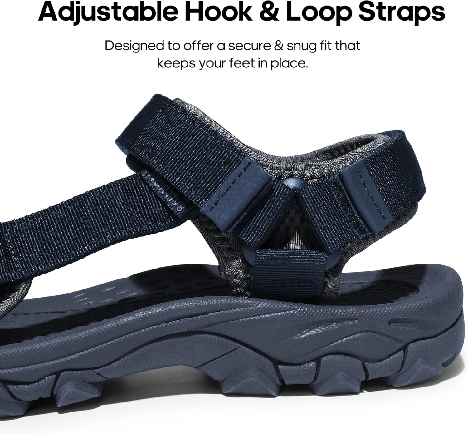 NORTIV 8 Men's Sandals Hiking Sports Lightweight Summer Water Arch Support River Open Toe Athletic Trail Outdoor Walking Sandals Longdo
