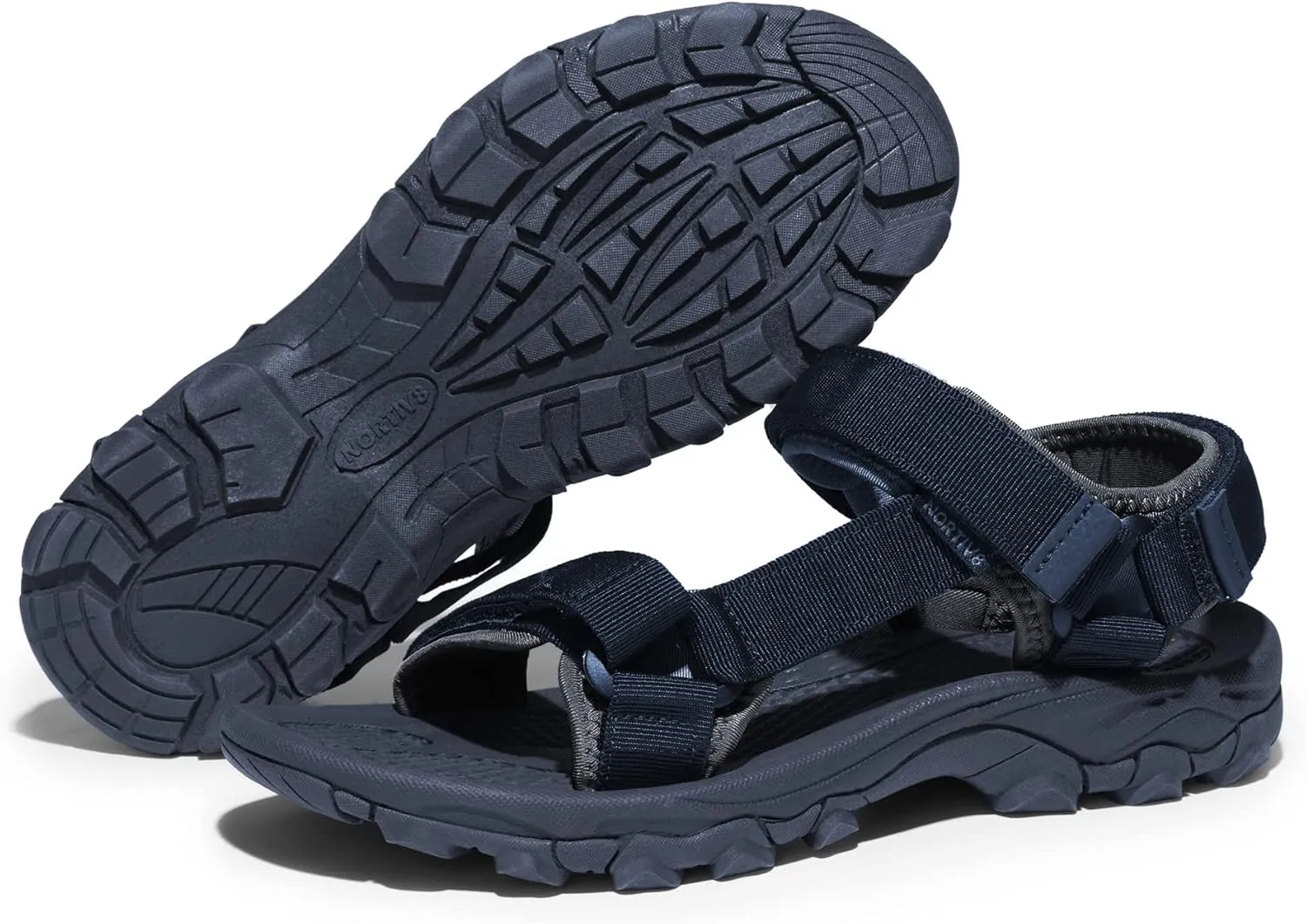NORTIV 8 Men's Sandals Hiking Sports Lightweight Summer Water Arch Support River Open Toe Athletic Trail Outdoor Walking Sandals Longdo