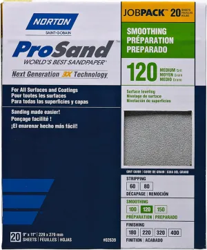 Norton ProSand 9" x 11" Sanding Sheets 120G 20pack