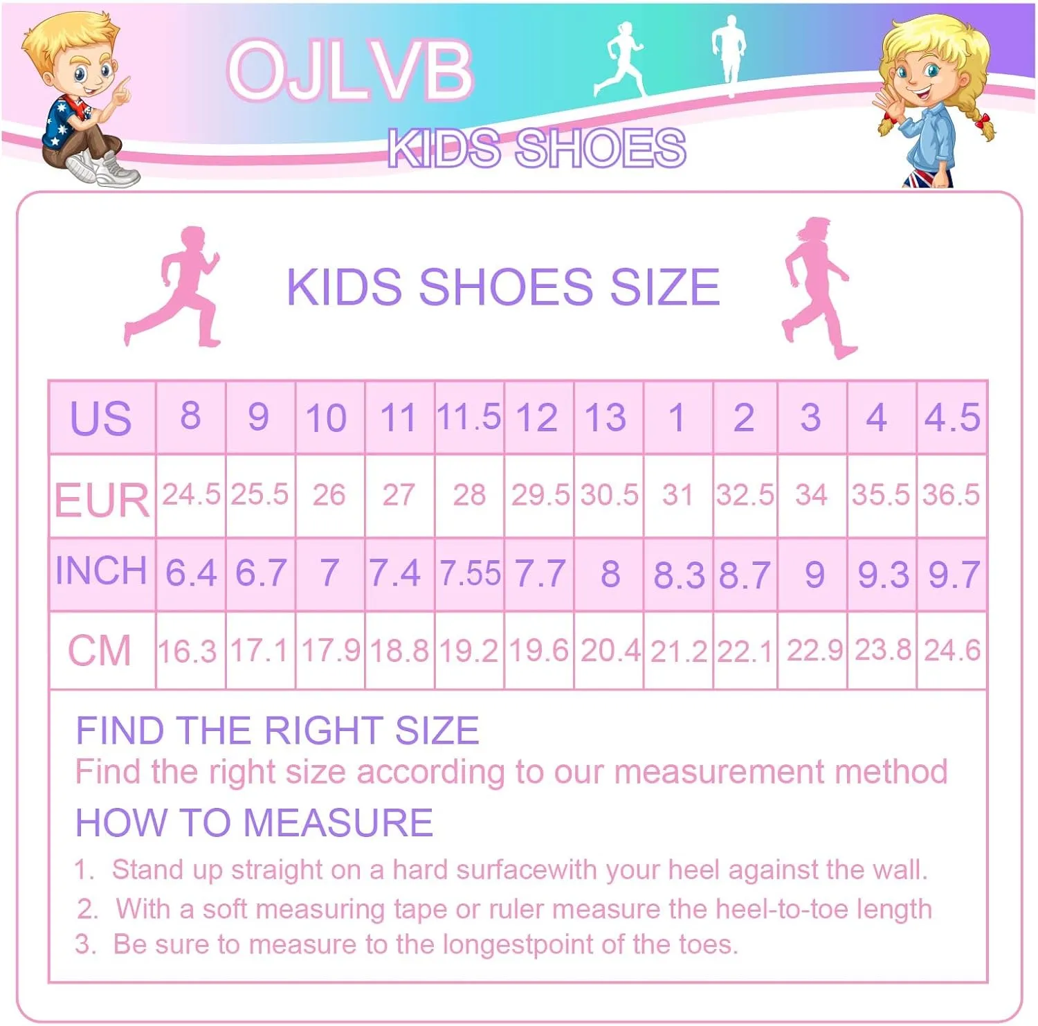 OJLVB Boys Girls Sneakers, Kids Tennis Running Shoes, Athletic Walking Gym Trail Shoe Breathable Lightweight