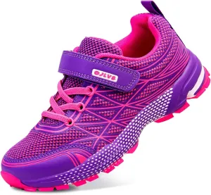 OJLVB Boys Girls Sneakers, Kids Tennis Running Shoes, Athletic Walking Gym Trail Shoe Breathable Lightweight