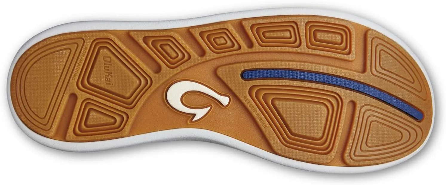 OLUKAI Moku Pae Men's Boat Shoes, Water Resistant & Breathable Mesh, Easy Slip On Design, Quick-Drying & Enhanced Traction