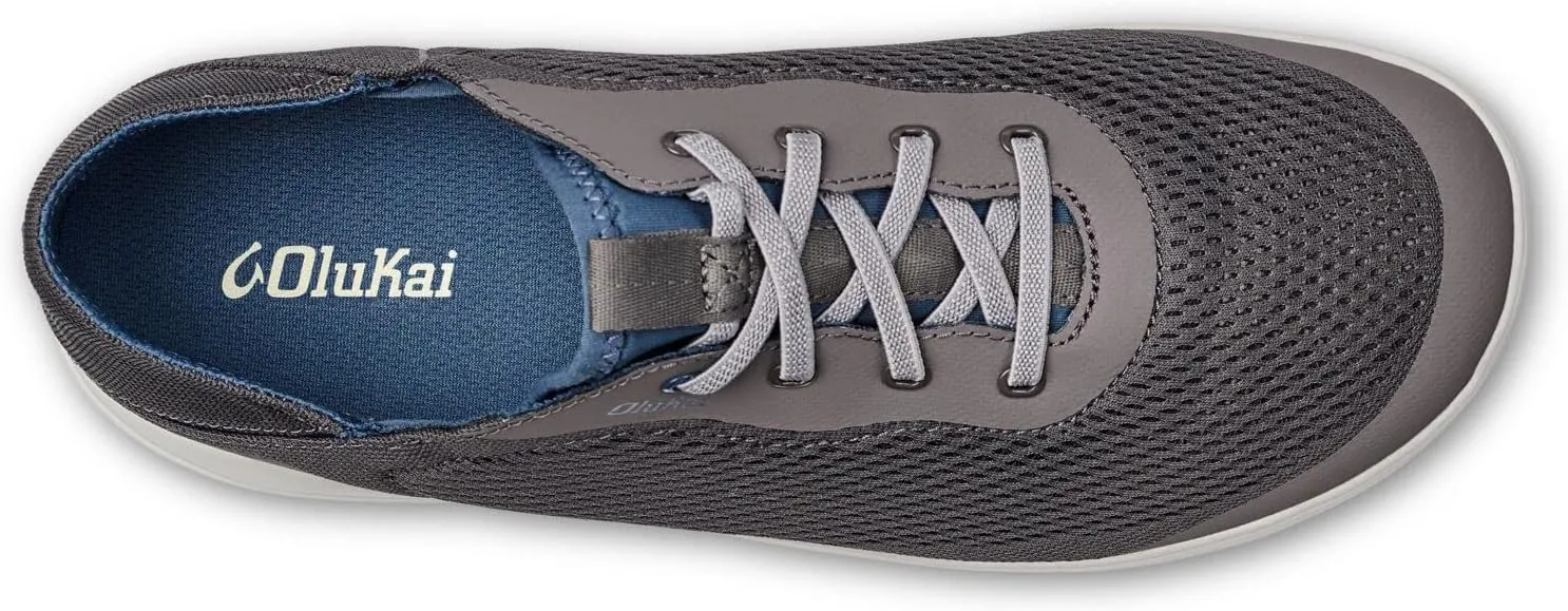 OLUKAI Moku Pae Men's Boat Shoes, Water Resistant & Breathable Mesh, Easy Slip On Design, Quick-Drying & Enhanced Traction