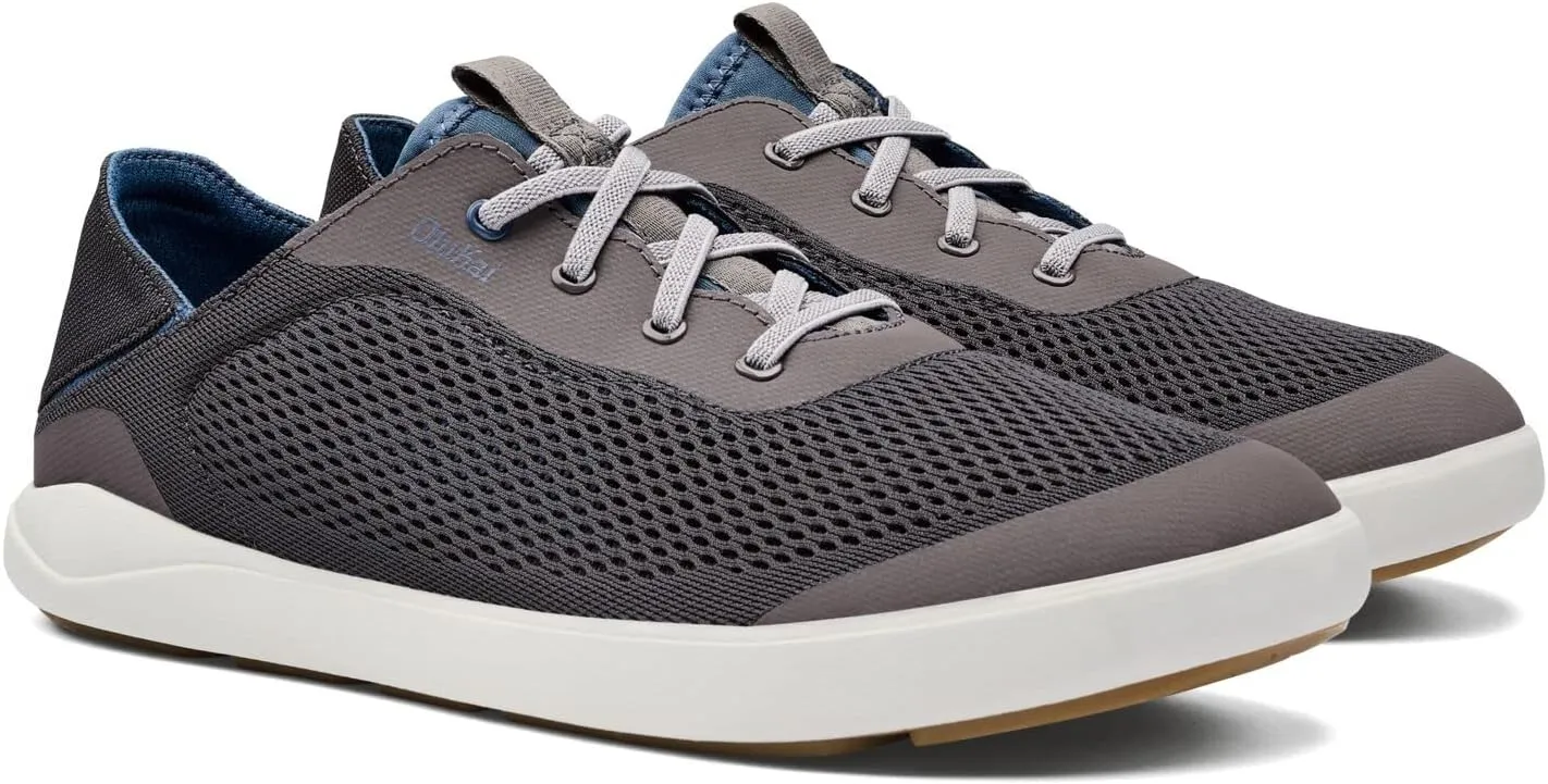 OLUKAI Moku Pae Men's Boat Shoes, Water Resistant & Breathable Mesh, Easy Slip On Design, Quick-Drying & Enhanced Traction