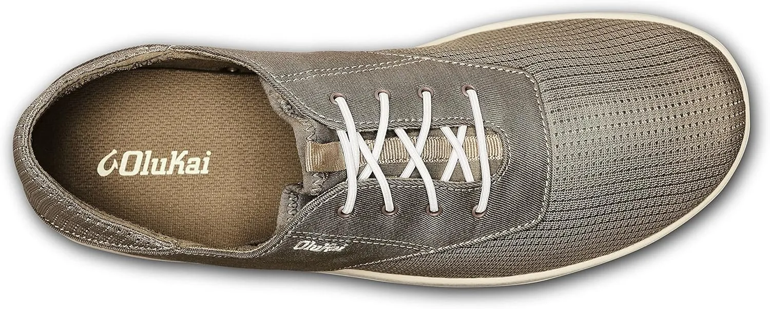 OLUKAI Nohea Moku Men's No Tie Boat Shoes, Breathable & Quick Dry Mesh, Effortless Design & Barefoot Wearability, All-Day Comfort & Support