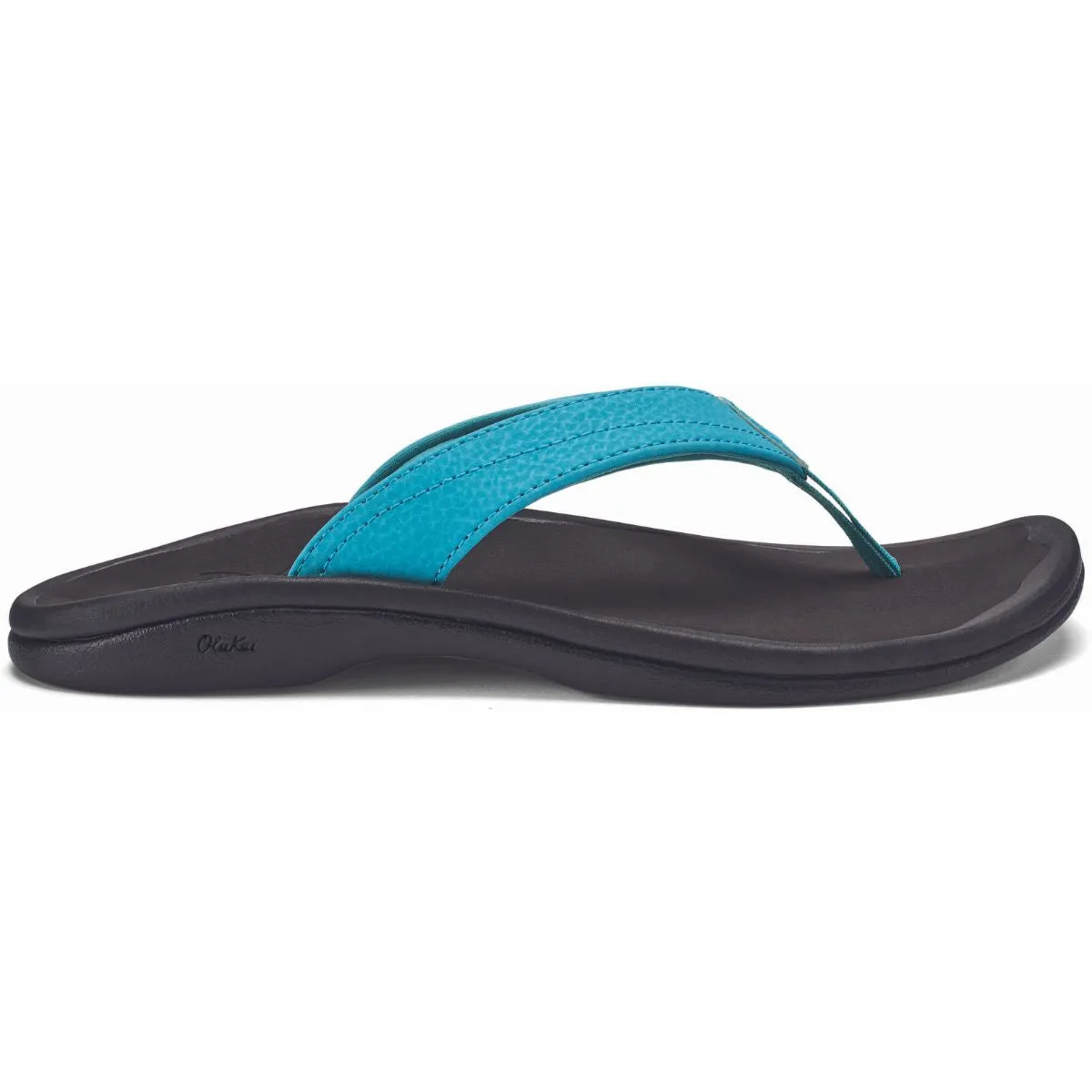 Olukai Ohana Thong Womens Blue Mist Black
