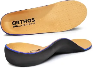 ORTHOS Orthotic Replacement Shoe Insoles - USA Made - Breathable Full Length Feet Insoles with Shock Absorption for Arch Support, Flat Feet, Heel Spurs, Plantar Fasciitis