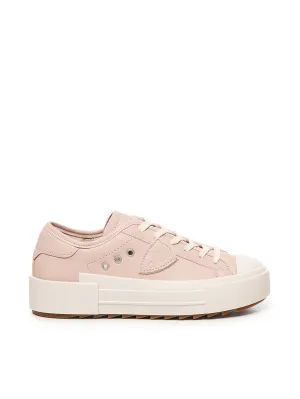Philippe Model Paris Haute Pink Calfskin Sneakers