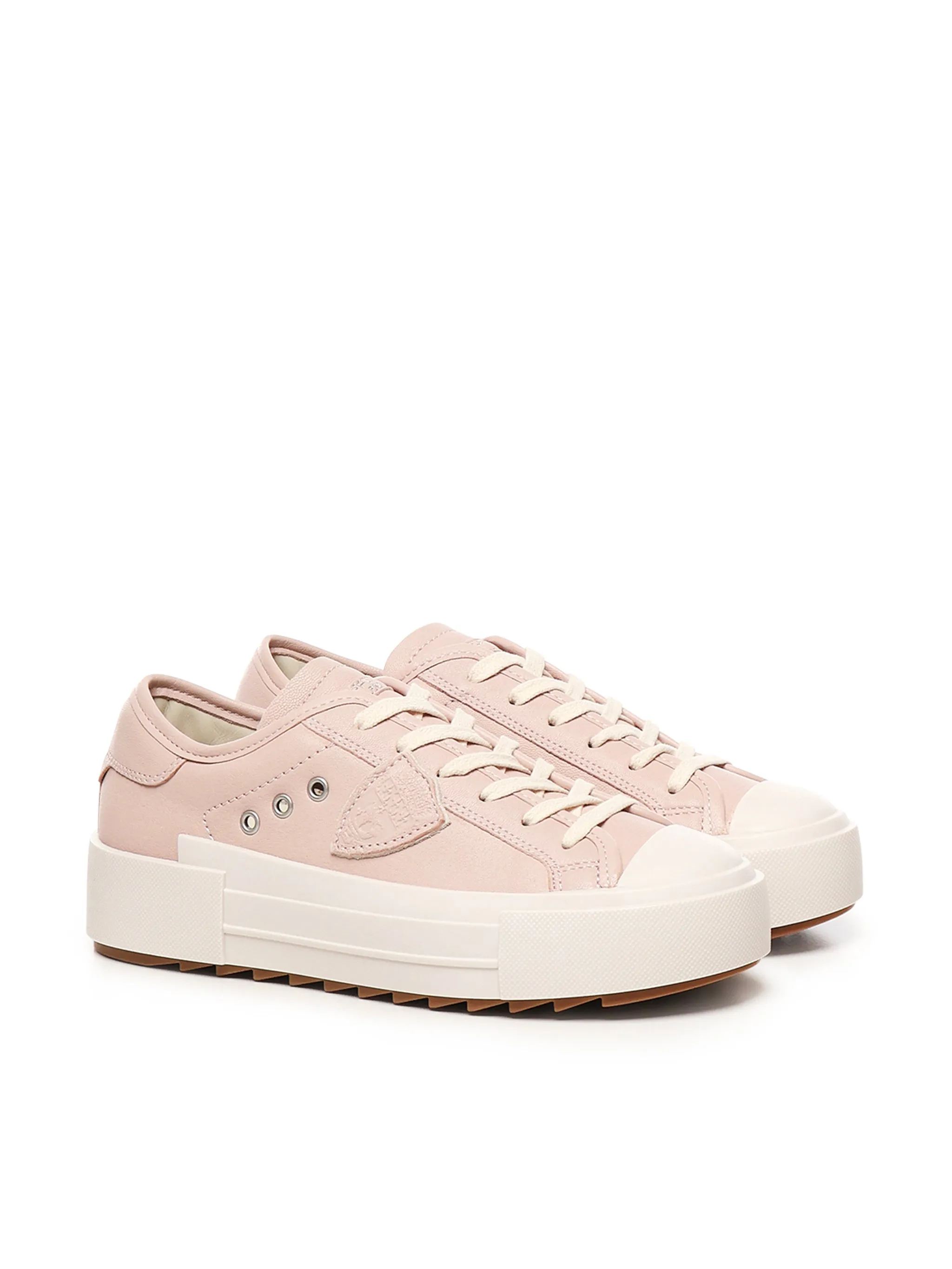Philippe Model Paris Haute Pink Calfskin Sneakers