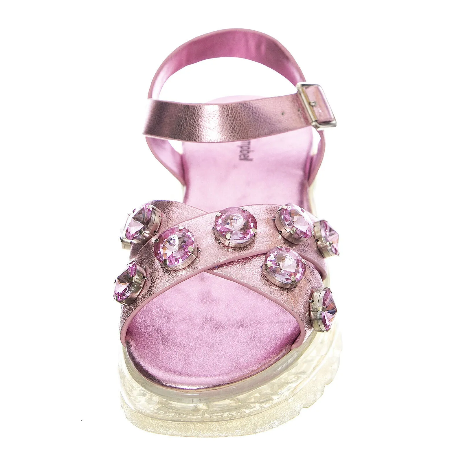 Platform Jeffrey Pink Clear Campbell Cost-efficient Diaries Price-cut Strap Rhinestone Platform Sandal