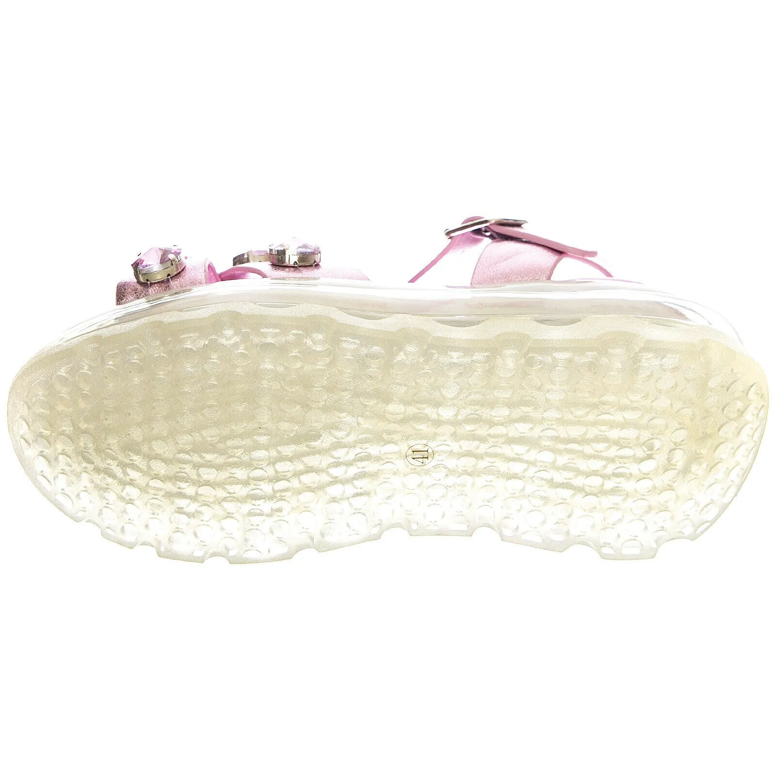 Platform Jeffrey Pink Clear Campbell Cost-efficient Diaries Price-cut Strap Rhinestone Platform Sandal