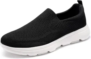 poemlady Men's Casual Slip on Walking Loafer Shoes -Mesh Tennis Work Sneakers