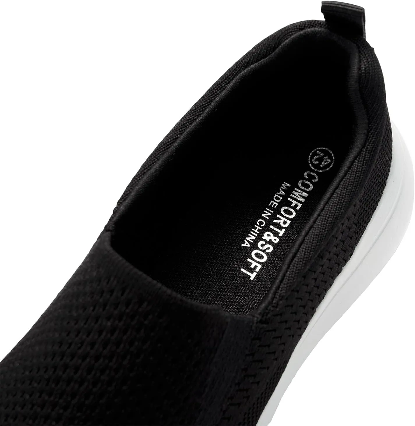poemlady Men's Casual Slip on Walking Loafer Shoes -Mesh Tennis Work Sneakers