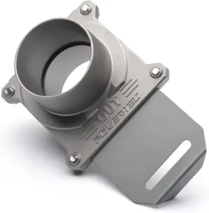 POWERTEC 70325 Blast Gate 2-1/2 Inch, w/Anti Clog and Air Leak Seal for Dust Collection