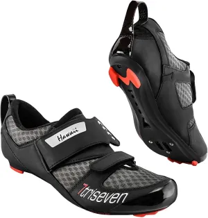 Premium Nylon Triathlon Cycling Shoes | Lightweight, Unisex & Fiberglass Sole [Black] (USA