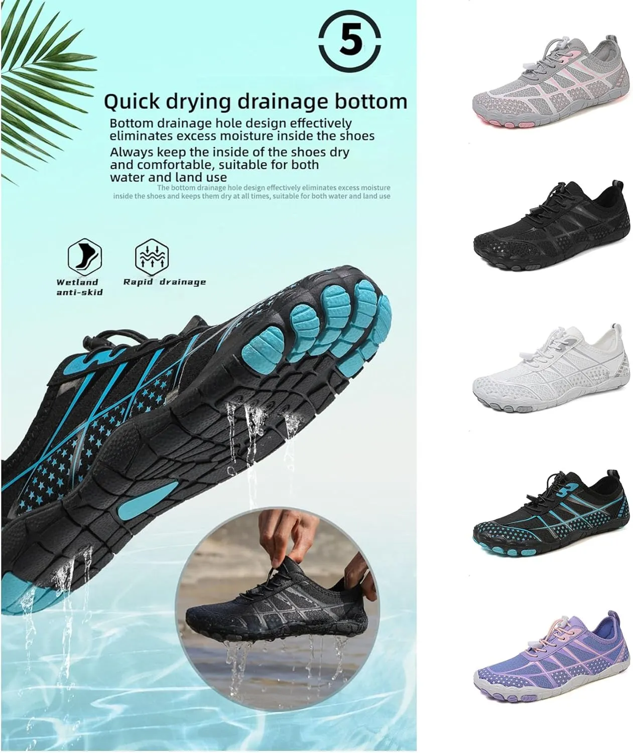 Pro Barefoot Hiking Shoes for Women & Men - Minimalist, Breathable, Quick-Dry, Zero Drop, Non-Slip Trail Running Footwear with Wide Toe Box