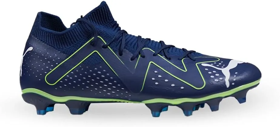 Puma Future Match Firm Ground Cleats - Lightweight Navy Mesh Upper with 3D Textures, Made with 20% Recycled Materials