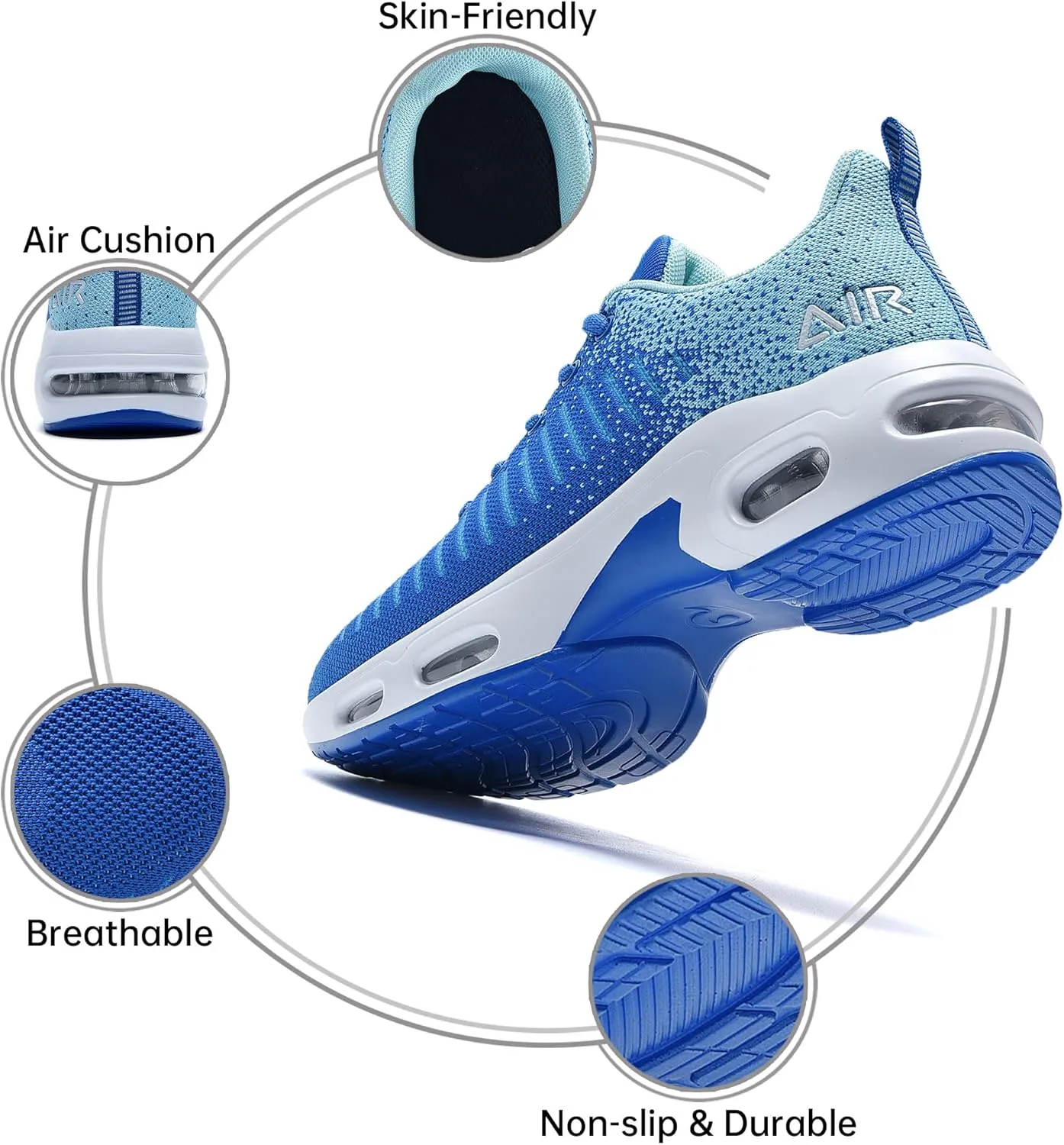 QAUPPE Womens Fashion Lightweight Sports Walking Sneakers Breathable Gym Jogging Running Tennis Shoes US 5.5-11 B(M)…