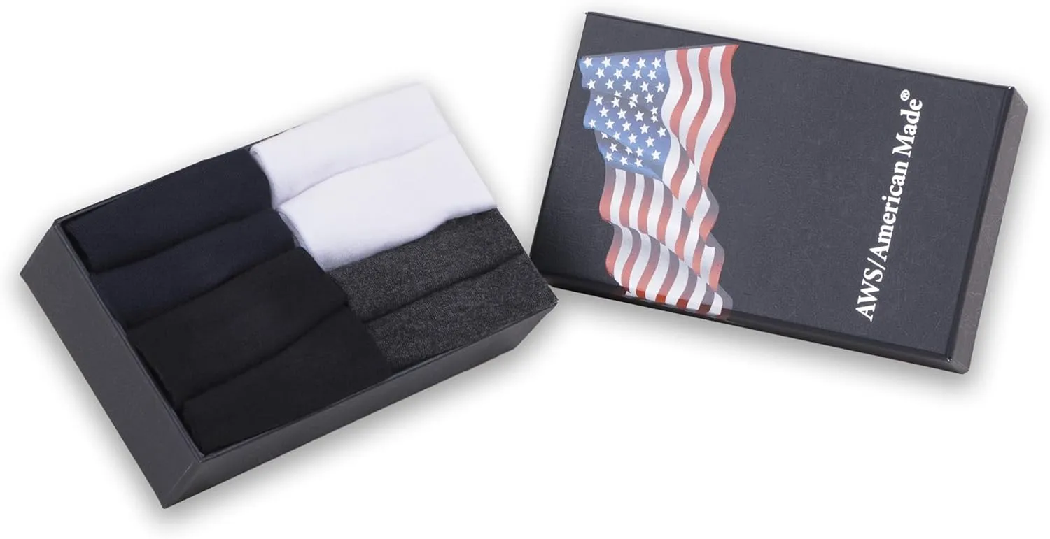 Rayon Made from Bamboo Low Cut Ankle Socks for Men Odor Free Breathable 8 Pairs with Gift Box