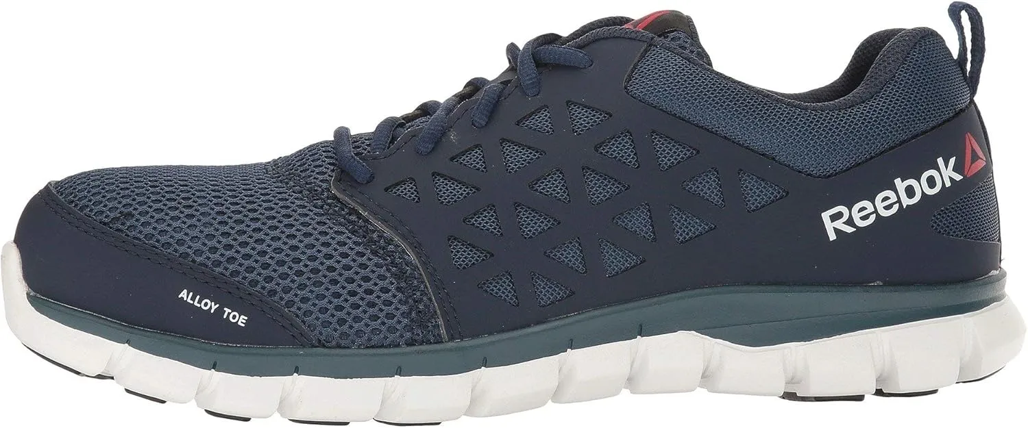 Reebok Work Men's Rb4043 Sublite Cushion Work Safety Athletic Alloy Toe Shoe Navy