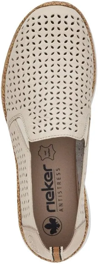 Rieker N4251 Nikita Slip-On Women's Shoes - Premium Leather, Breathable Upper, Lightweight Comfort & Support - Anti-Stress Technology for All-Day Wear
