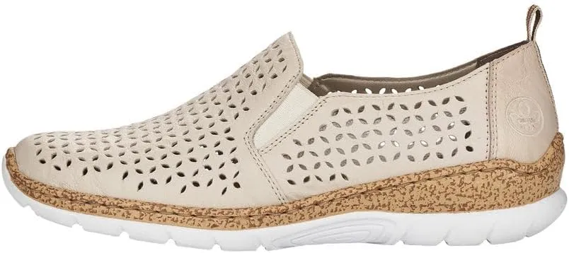 Rieker N4251 Nikita Slip-On Women's Shoes - Premium Leather, Breathable Upper, Lightweight Comfort & Support - Anti-Stress Technology for All-Day Wear