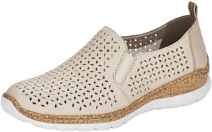 Rieker N4251 Nikita Slip-On Women's Shoes - Premium Leather, Breathable Upper, Lightweight Comfort & Support - Anti-Stress Technology for All-Day Wear