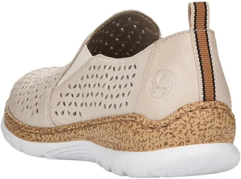 Rieker N4251 Nikita Slip-On Women's Shoes - Premium Leather, Breathable Upper, Lightweight Comfort & Support - Anti-Stress Technology for All-Day Wear