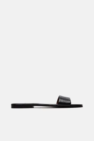 Roma I Sandal - Black Embossed