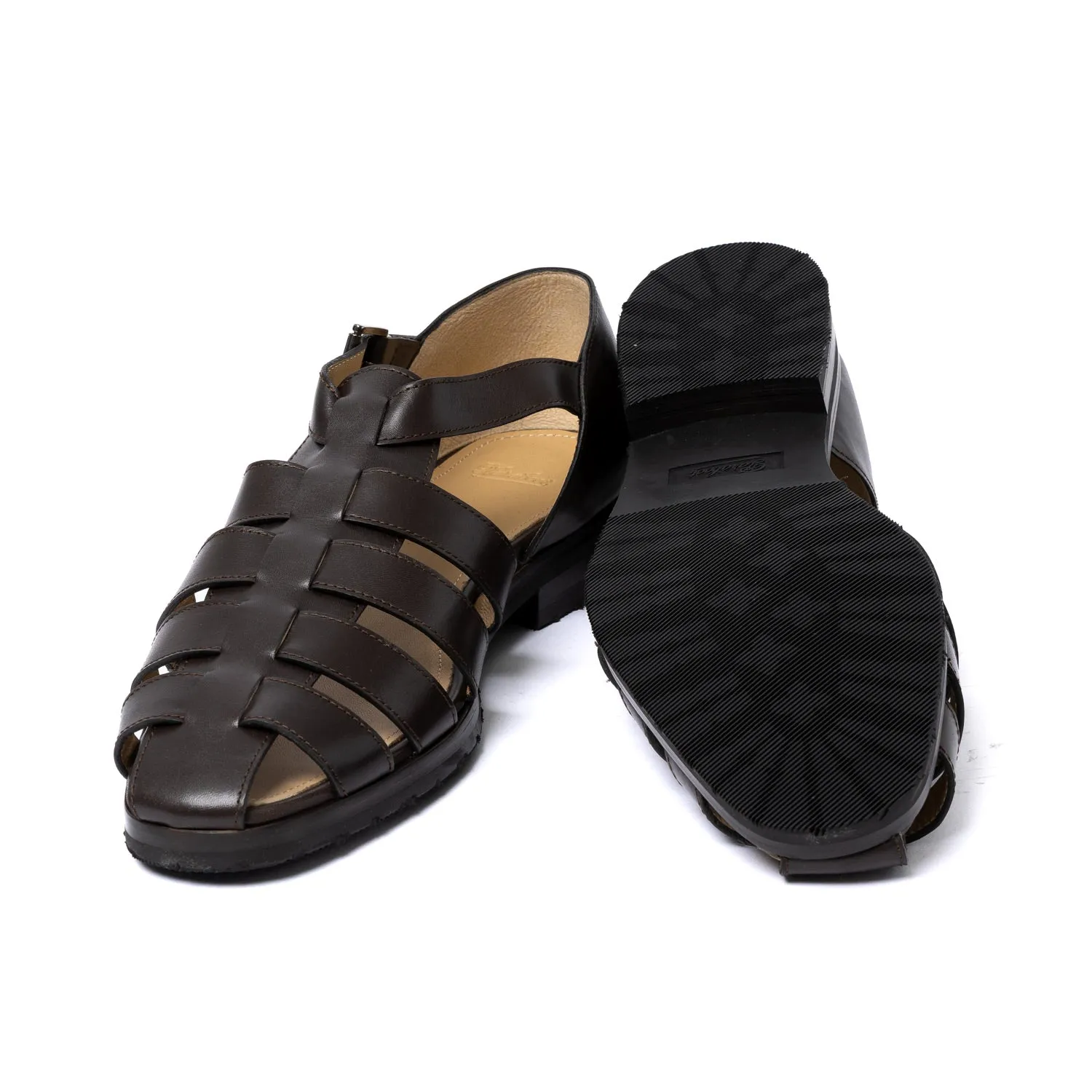 Sandals FERRET "Le Cap" made of Brown Calfskin