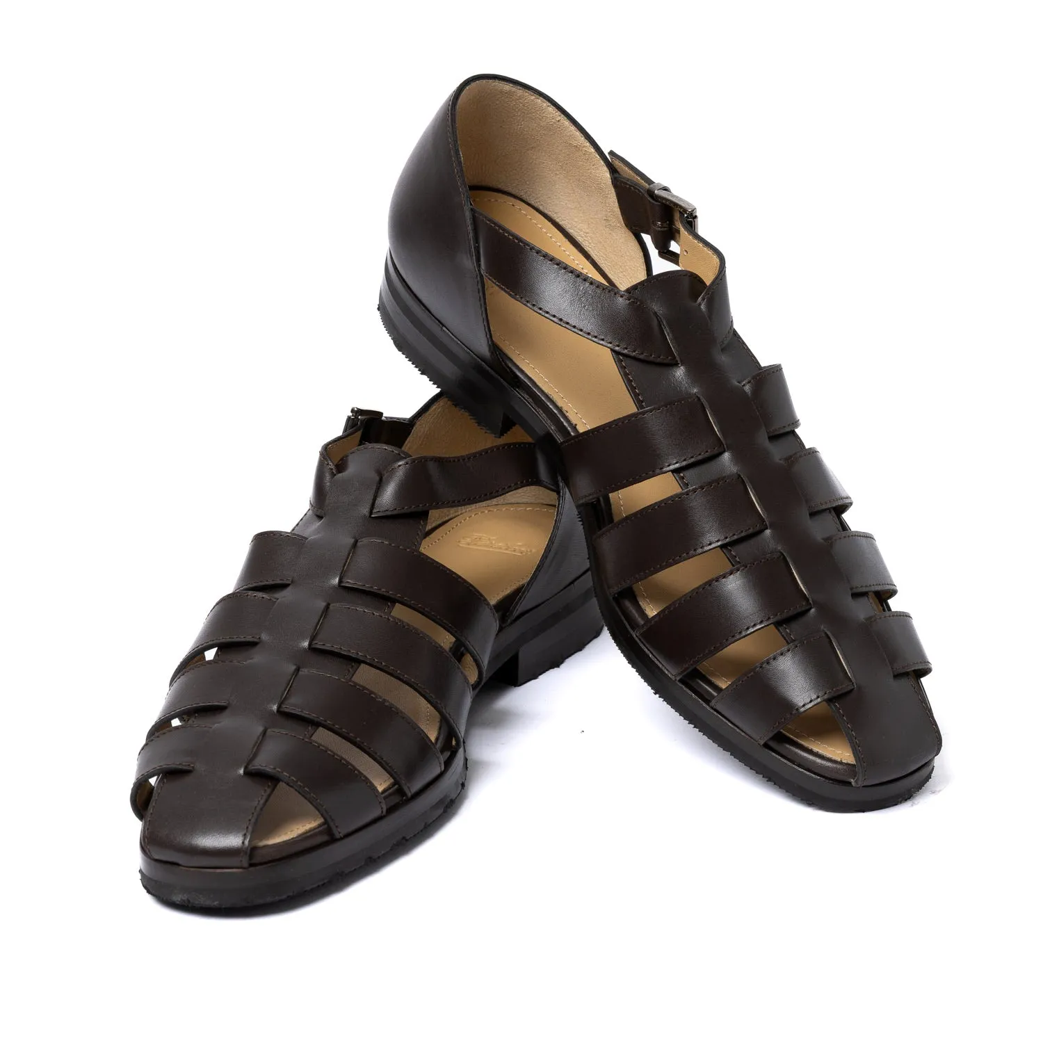 Sandals FERRET "Le Cap" made of Brown Calfskin