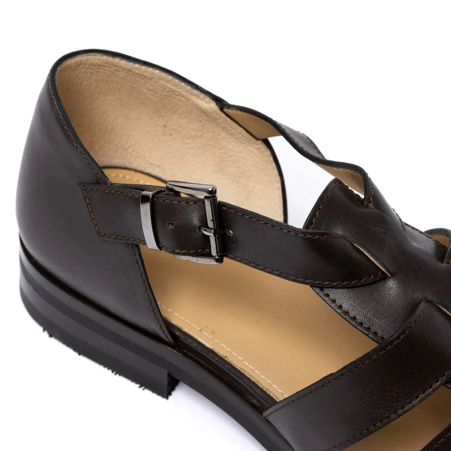 Sandals FERRET "Le Cap" made of Brown Calfskin