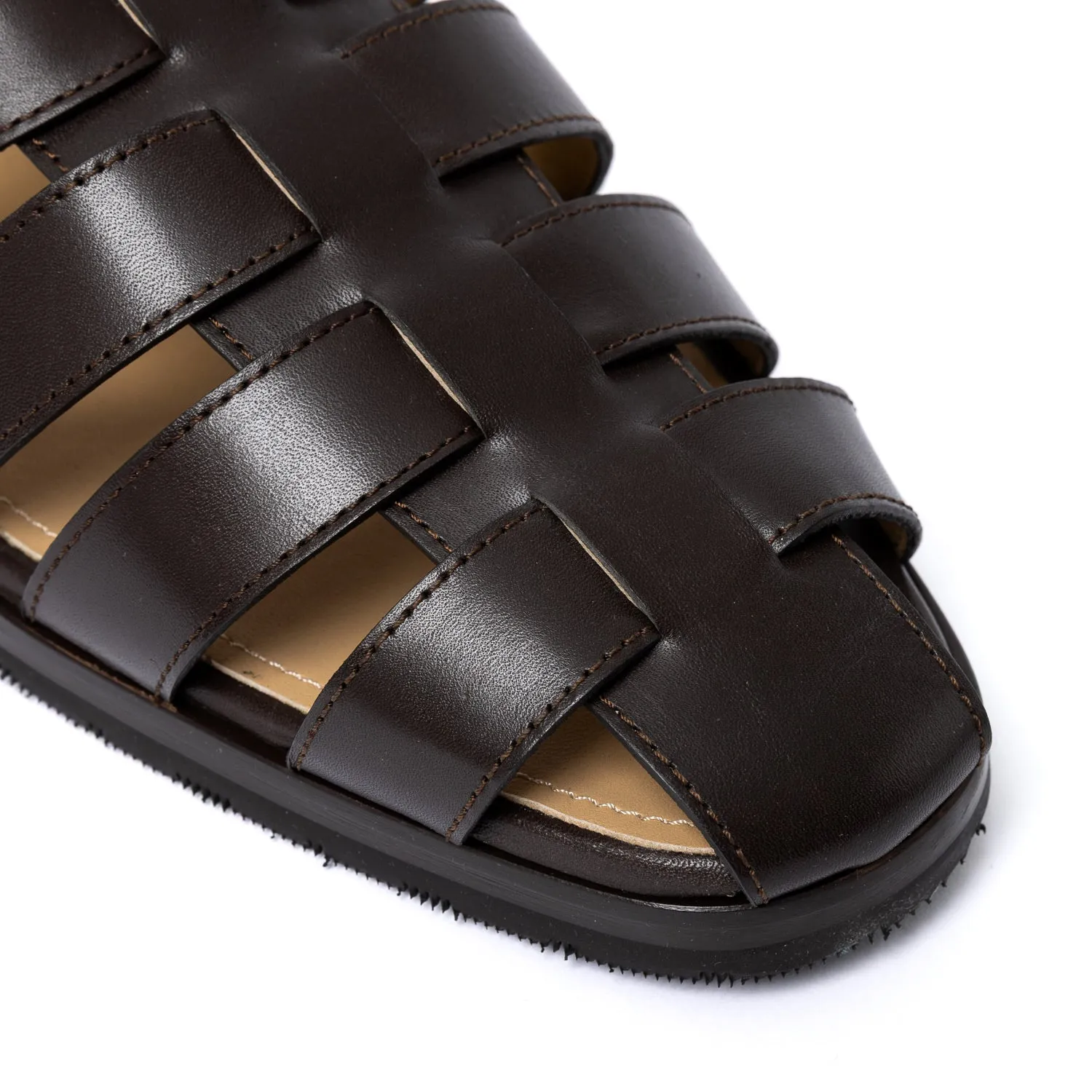 Sandals FERRET "Le Cap" made of Brown Calfskin