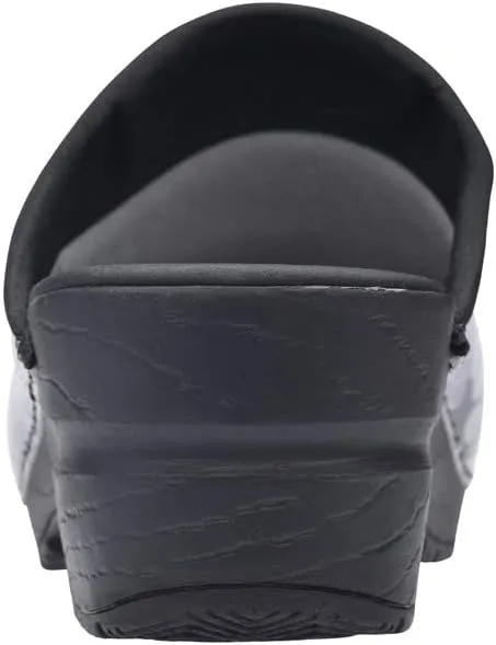 Sanita Inalo open clog, patent leather, original handmade, flexible leather clogs for women, anatomically shaped footbed with soft foam