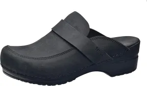Sanita Knaus Open Clog, Original Handmade, Flexible Leather Clogs for Women, Anatomically Shaped Foot Bed with Soft Foam