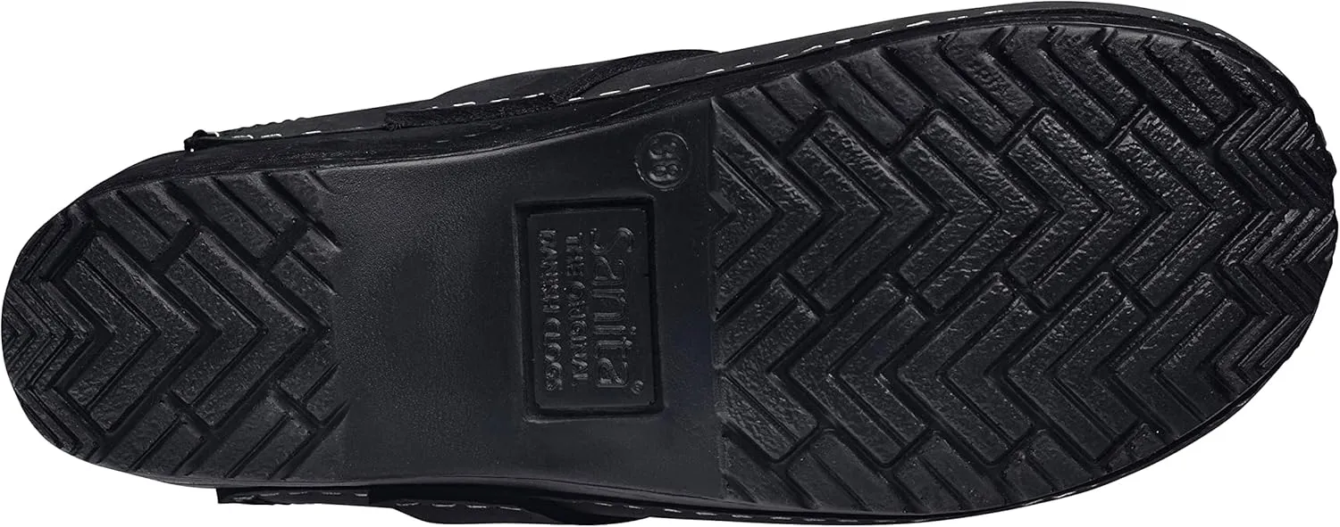 Sanita Knaus Open Clog, Original Handmade, Flexible Leather Clogs for Women, Anatomically Shaped Foot Bed with Soft Foam