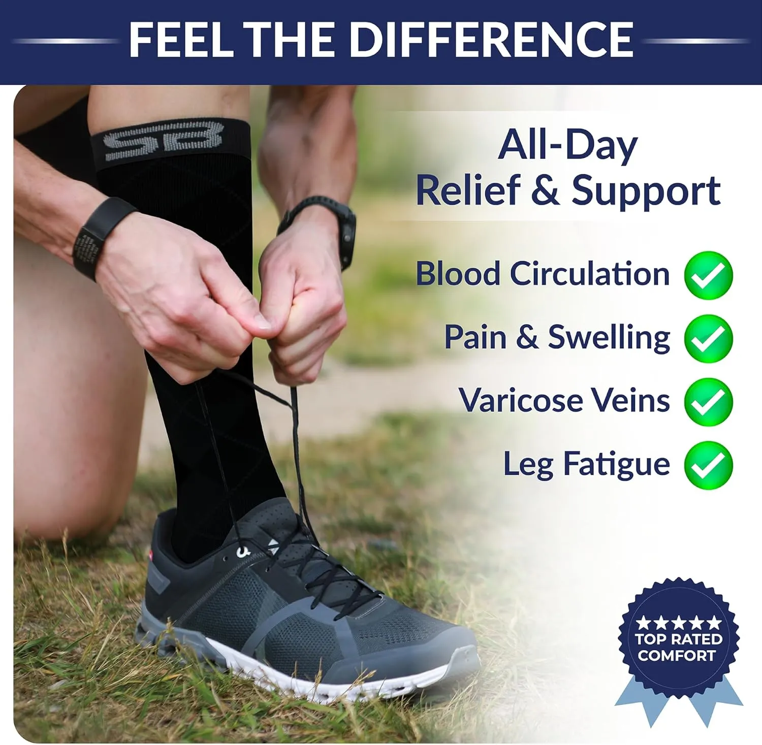 SB SOX Lite Compression Socks for Men & Women (15-20mmHg) – Best Compression Socks for Travel, Sports, and Daily Wear - XXL Sizes too!