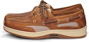 Sebago Clovehitch II FGL Waxed Boat Shoes - Leather Moccasins for Men with Breathable Mesh Panels, Anatomical EVA Midsoles, and Slip-Resistant Outsoles