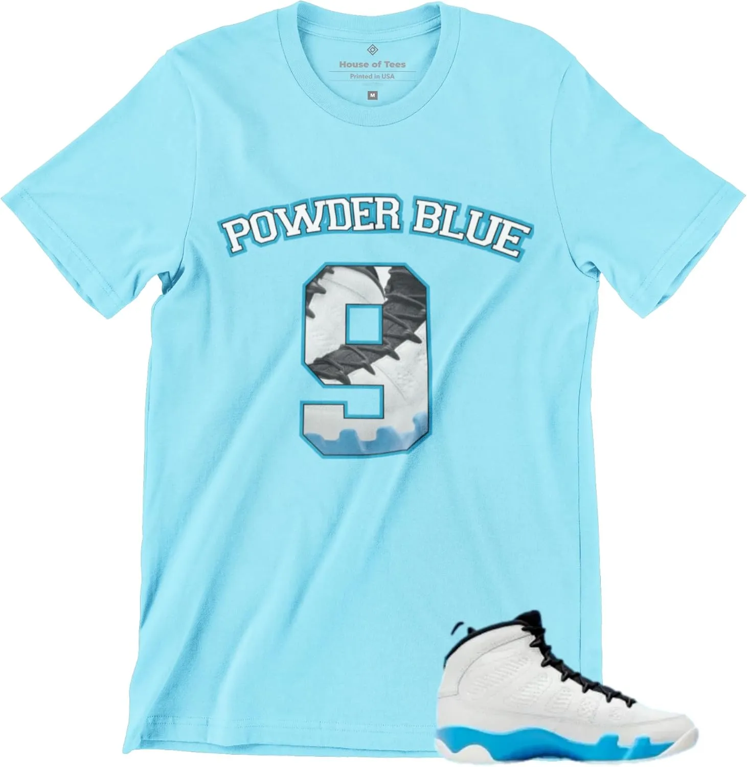 Shirt to Match Jordan 9 Powder Blue Men's Graphic Tee