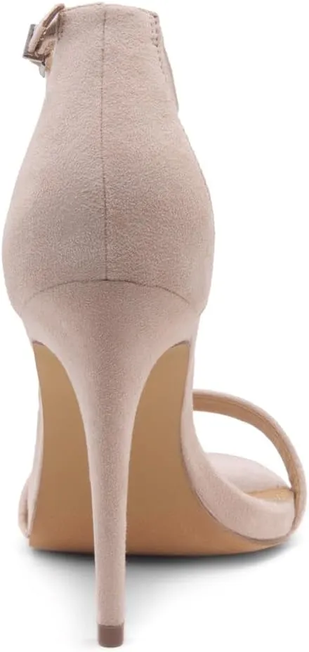Shoe Land SL-Lovering Women's High Heels Ankle Strap Stilettos, Round Open Toe Strappy Dressy Heeled Sandals – Sexy Heels for Prom Wedding Party and Bridal