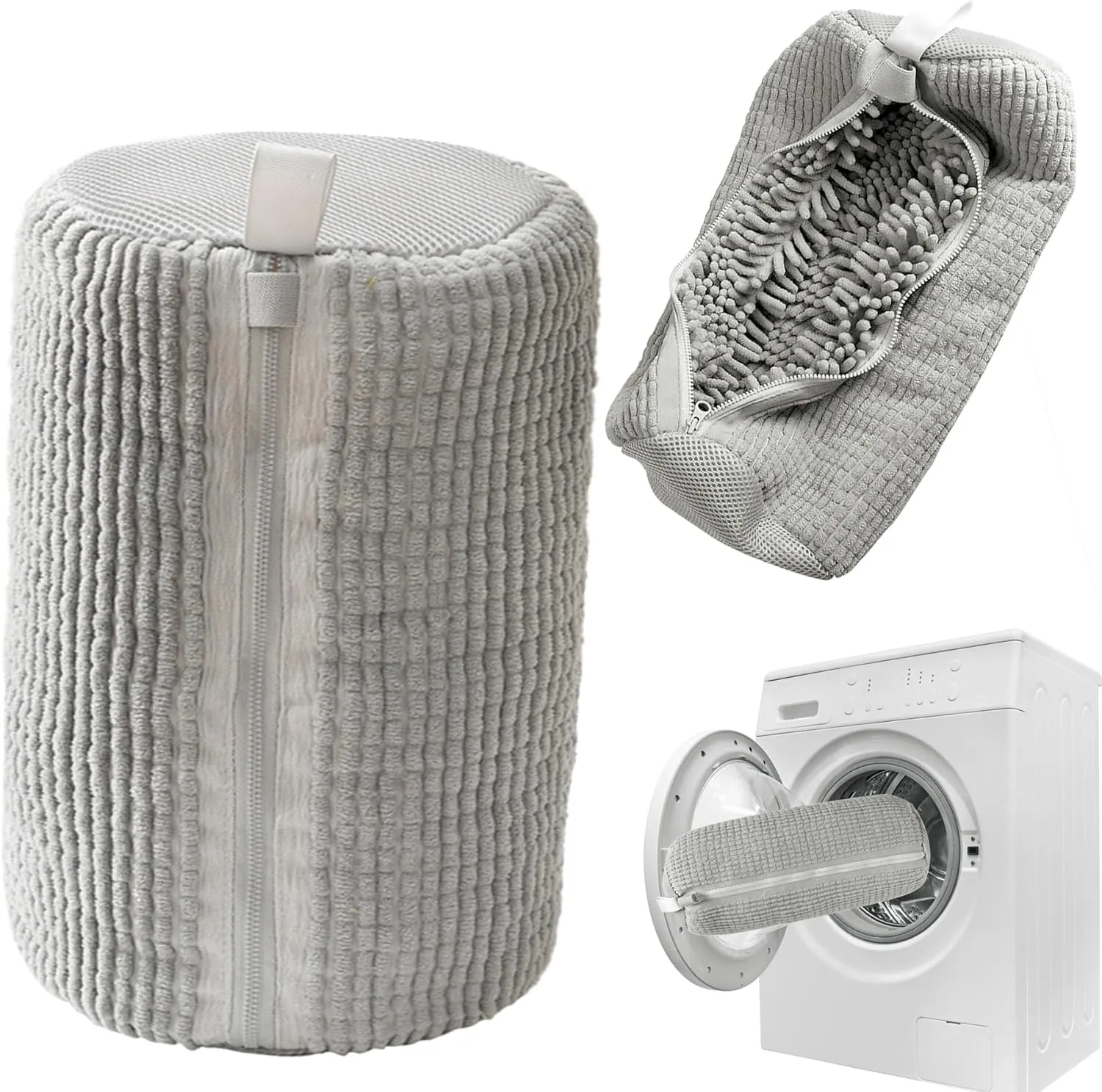 Shoe Washing Machine Bag,Laundry Shoe Bag for Washer and Dryer Shoe Wash Bag Reusable Shoe Bags for Washing Machine(2 pcs Grey)