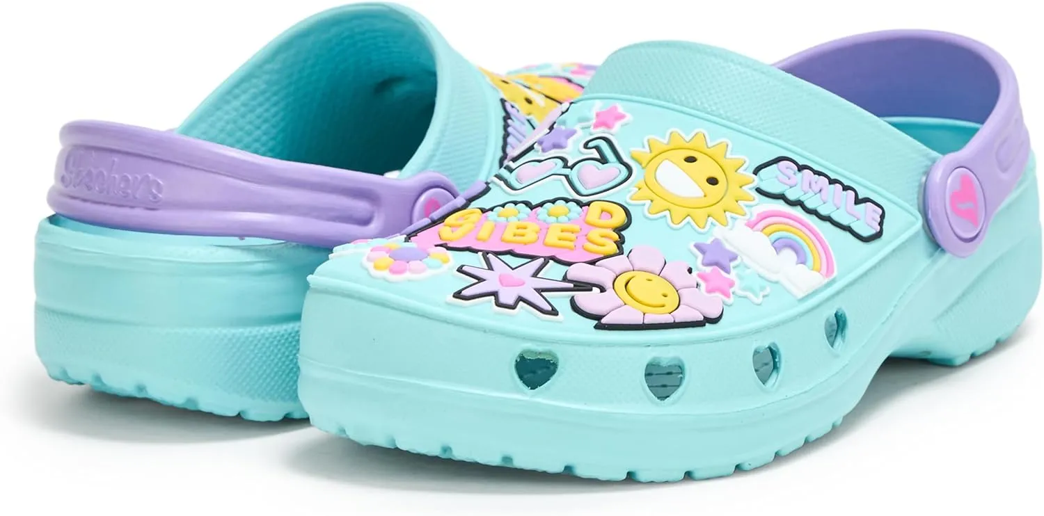 SKECHERS Girl's Heart Charmer-Vibin Friends Clog