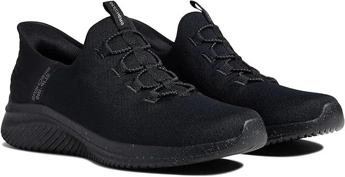 Skechers Men's Ultra Flex 3.0 Right Away Hands Free Slip-in Sneaker Loafer, Air-Cooled Memory Foam Insole, Breathable, Black