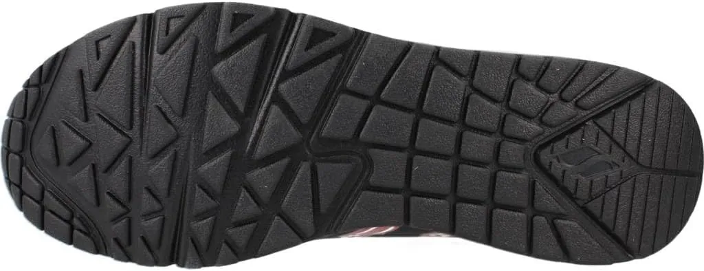 Skechers Women's X Uno Rolling Stones Black/Red Low Top Sneaker Shoes