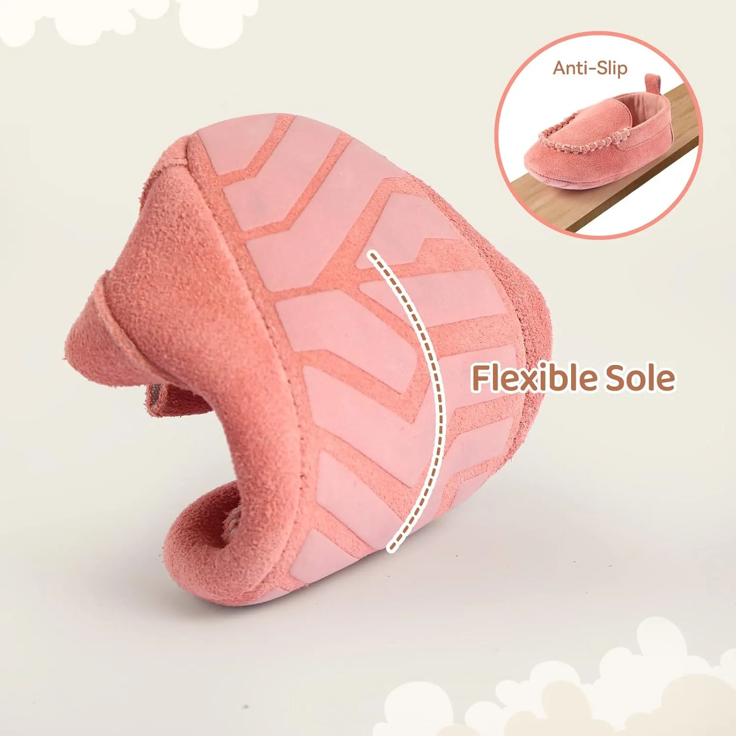 Soft Sole Baby Loafers Boys Girls Suede Leather First Walking Shoes Infant Baby Dress shoes 3-18 Months
