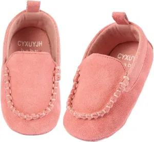 Soft Sole Baby Loafers Boys Girls Suede Leather First Walking Shoes Infant Baby Dress shoes 3-18 Months